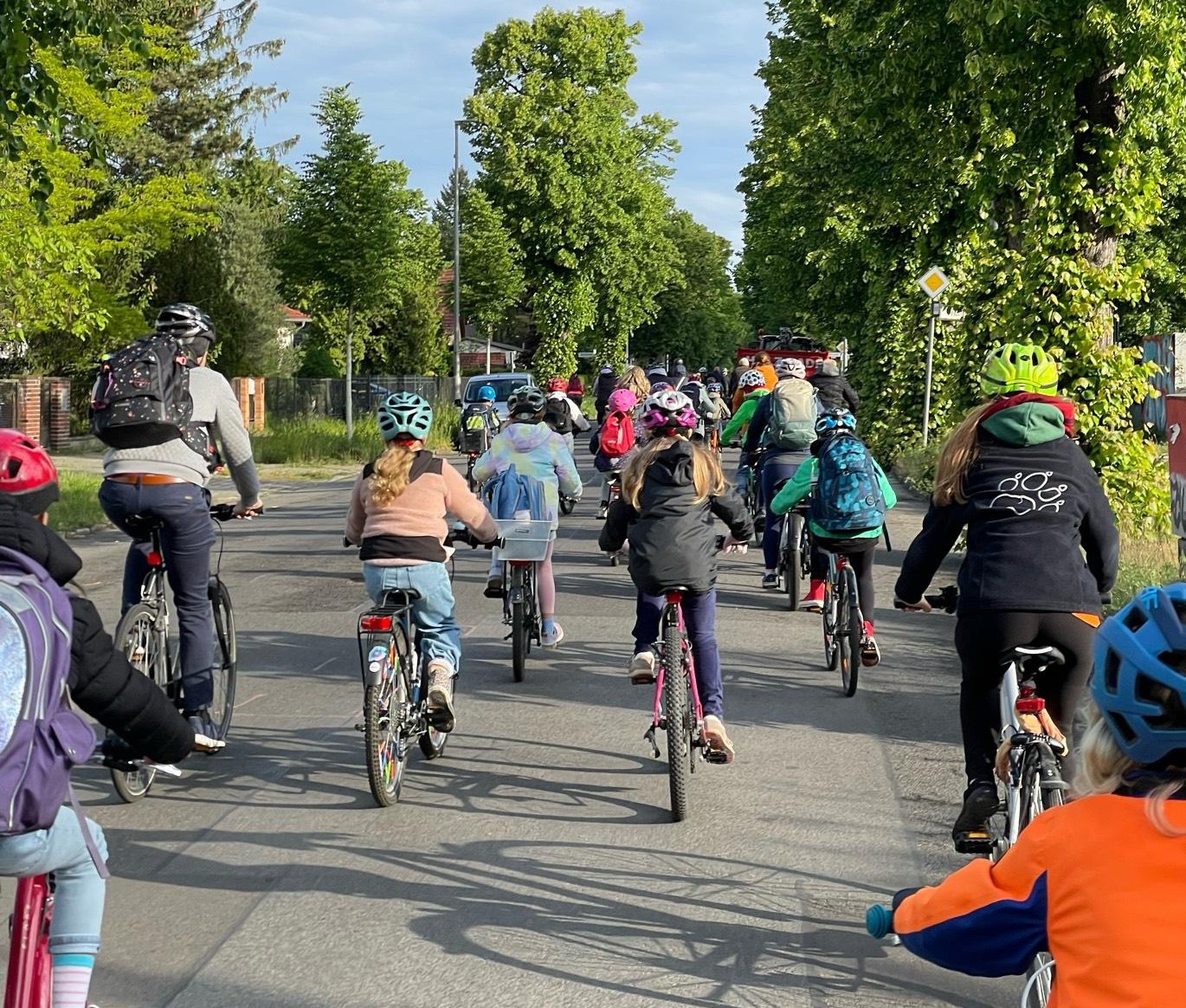 Der BiciBus zum Auftakt des Stadtradelns im Mai 2025